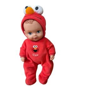 Vintage 1990 Lauer Toys Water Babies Baby Doll Elmo Sesame Street Outfit 12"